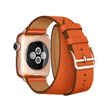 Leather Double Tour with Rose Gold Buckle