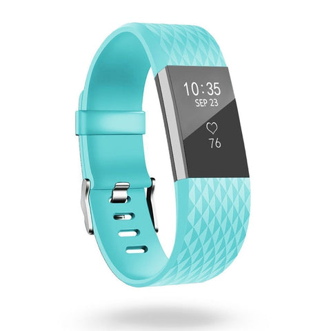 Cyan Silicone Fitbit Charge 2 Band