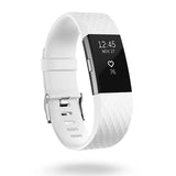 White Silicone Fitbit Charge 2 Band
