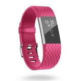 Rose Red Silicone Fitbit Charge 2 Band